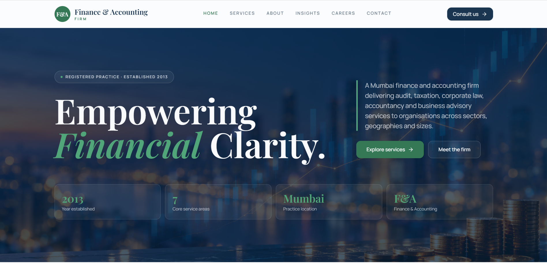 Finance & Accounting Firm website preview